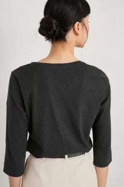 Seasalt Cornwall Tops<Alighting 3/4 Sleeve V-Neck Jersey Top
