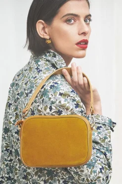 Seasalt Cornwall Bags<Annulet Leather And Suede Bag Dark Sunglow