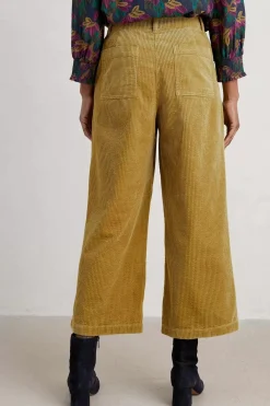 Seasalt Cornwall Trousers & Shorts<Asphodel Cord Trousers Yellow Moss