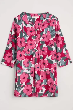 Seasalt Cornwall Tunics<Aventurier Printed Cotton Tunic (Gots) Coastal Bloom Chalk