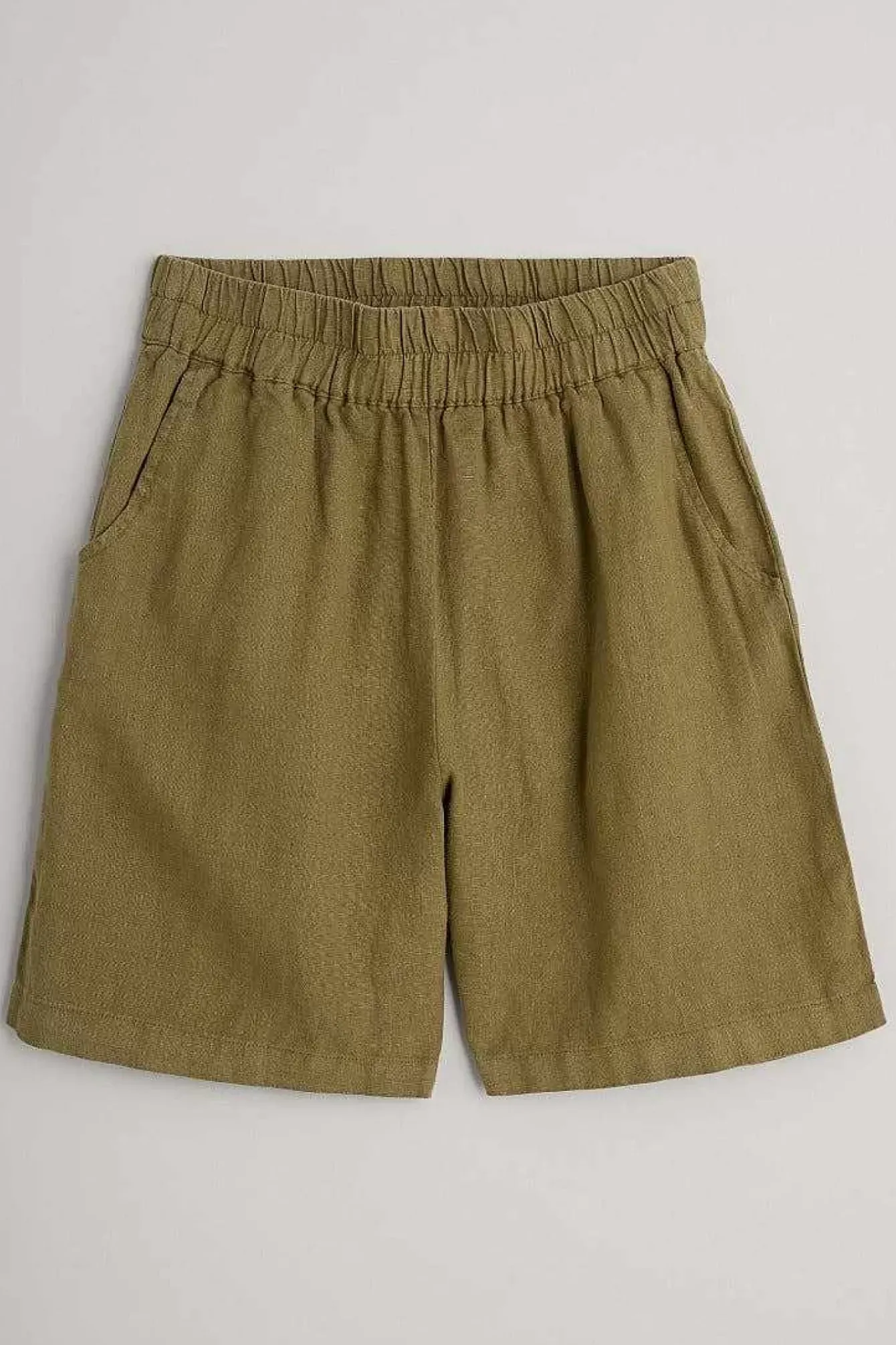 Seasalt Cornwall Trousers & Shorts<Aviso Wide Leg Linen Shorts Fern Moss