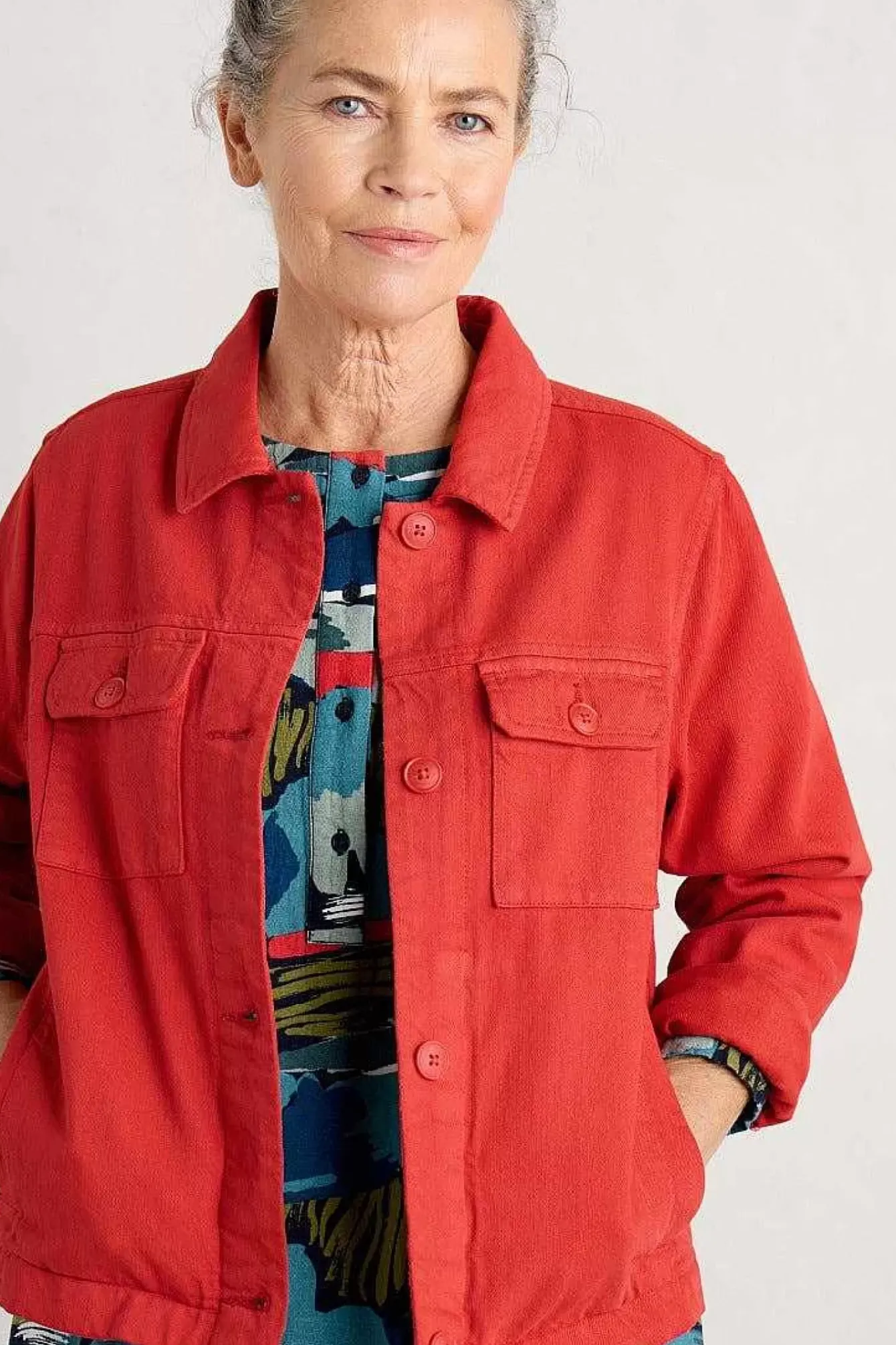 Seasalt Cornwall Coats & Jackets<Ballad Denim Jacket Tomato