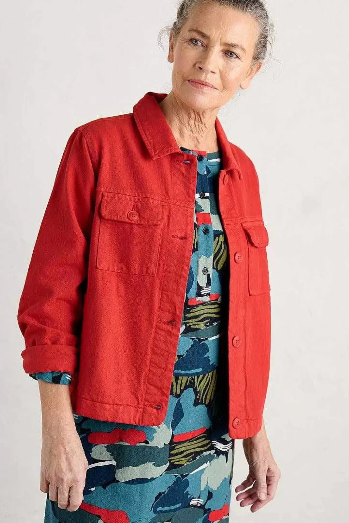 Seasalt Cornwall Coats & Jackets<Ballad Denim Jacket Tomato