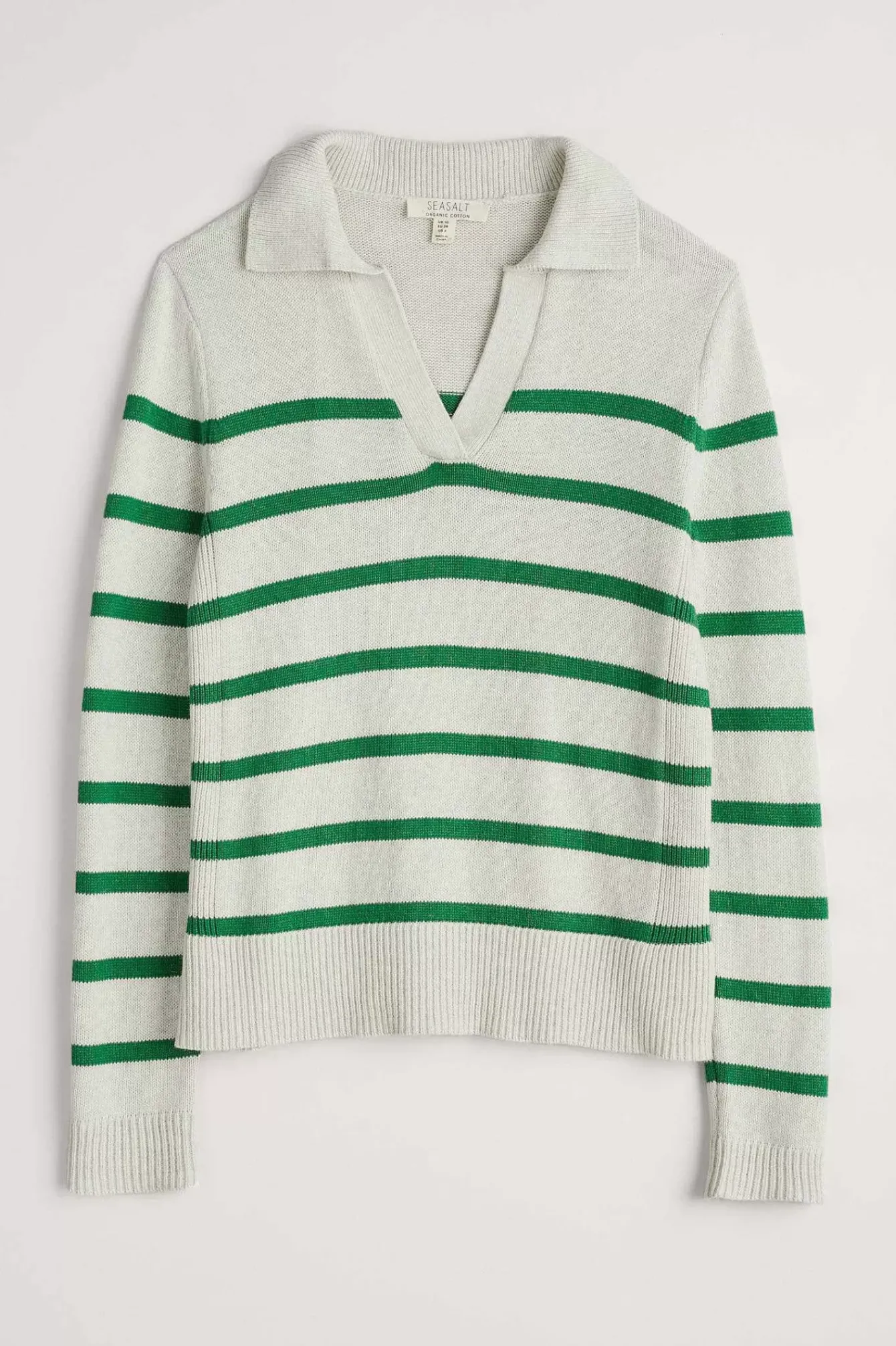 Seasalt Cornwall Knitwear<Barbizan Long Sleeve Collared Jumper Veneer Ecru Island