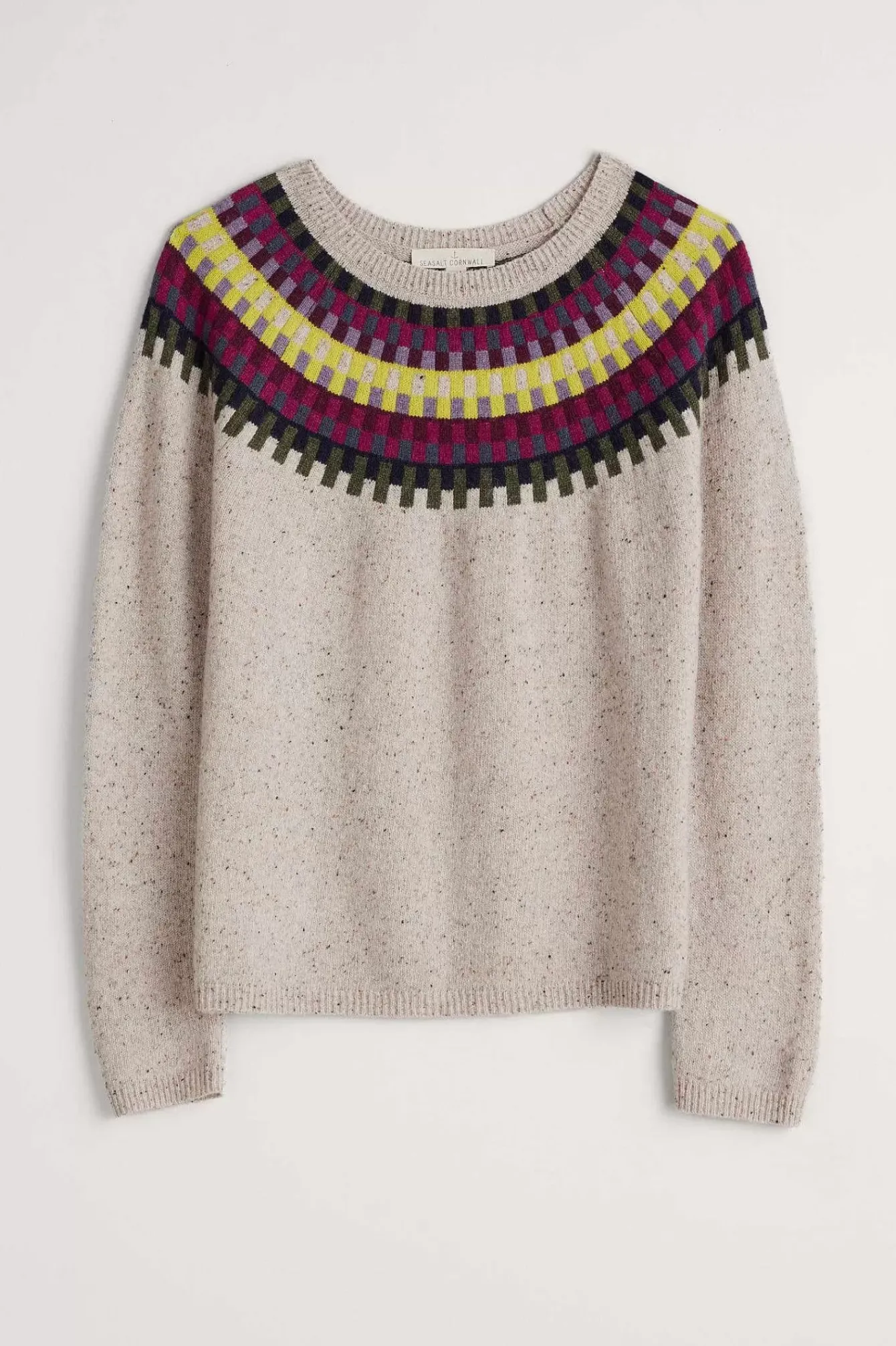 Seasalt Cornwall Knitwear<Berlewen Fair Isle Jumper Croquet Aran Multi