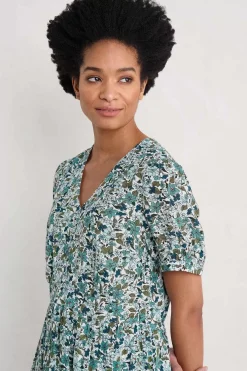 Seasalt Cornwall Dresses<Birch Leaf Midaxi Tea Dress Anemone Vintage Reflection