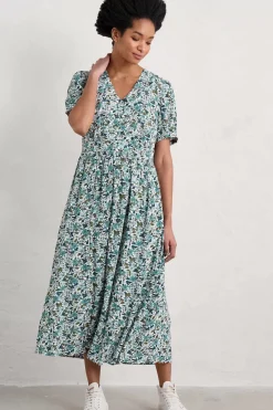 Seasalt Cornwall Dresses<Birch Leaf Midaxi Tea Dress Anemone Vintage Reflection