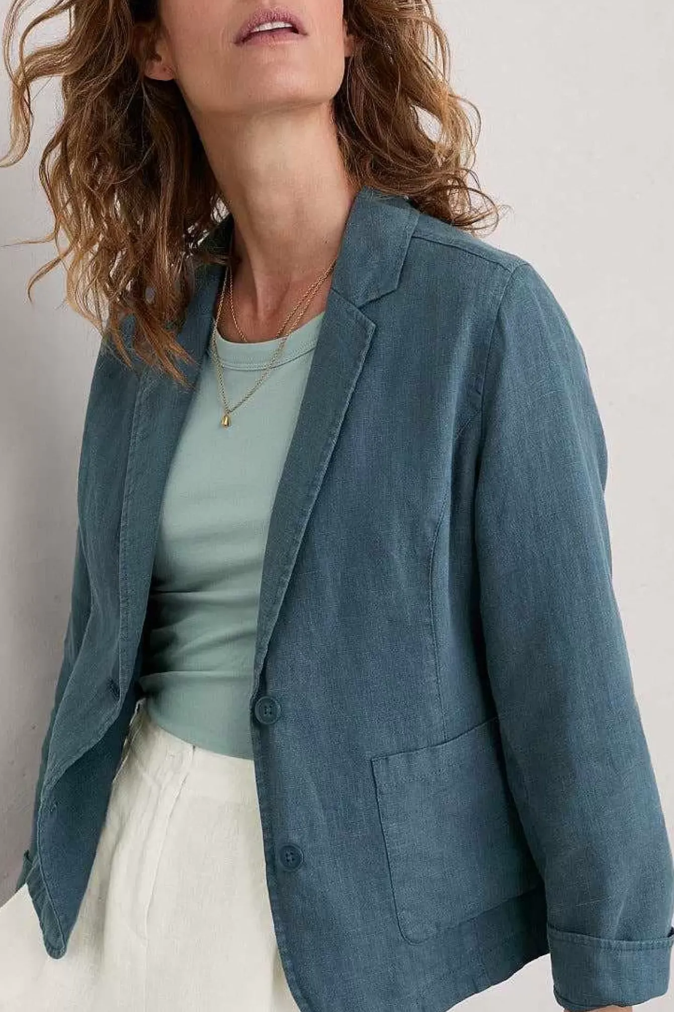 Seasalt Cornwall Coats & Jackets<Blinker Linen Blazer Pool