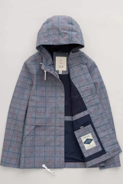 Seasalt Cornwall Coats & Jackets<Blue Depth Waterproof Jacket Skipper Chambray Check