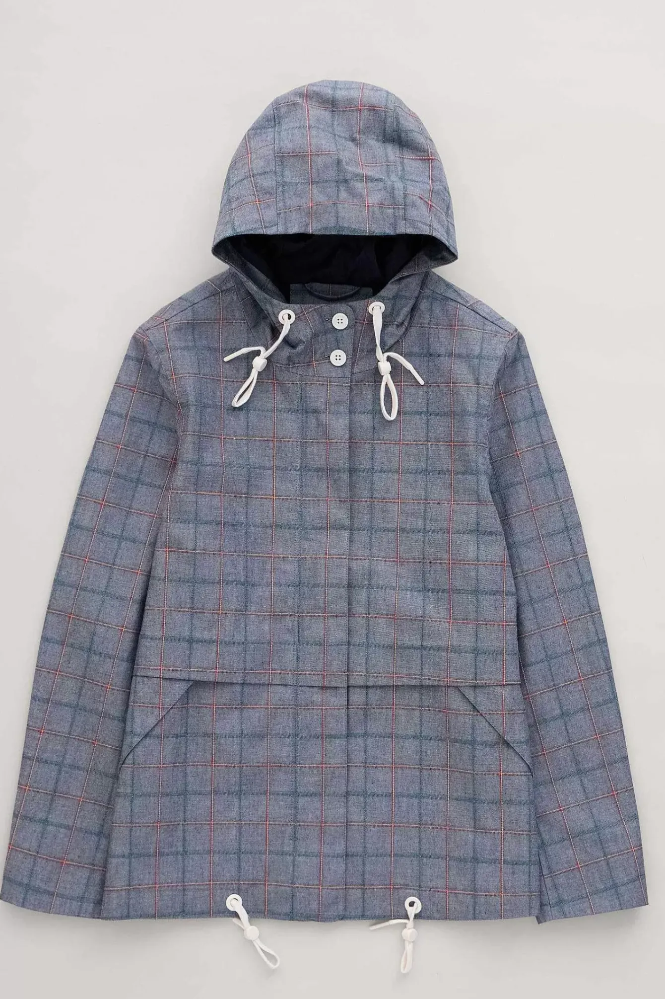 Seasalt Cornwall Coats & Jackets<Blue Depth Waterproof Jacket Skipper Chambray Check