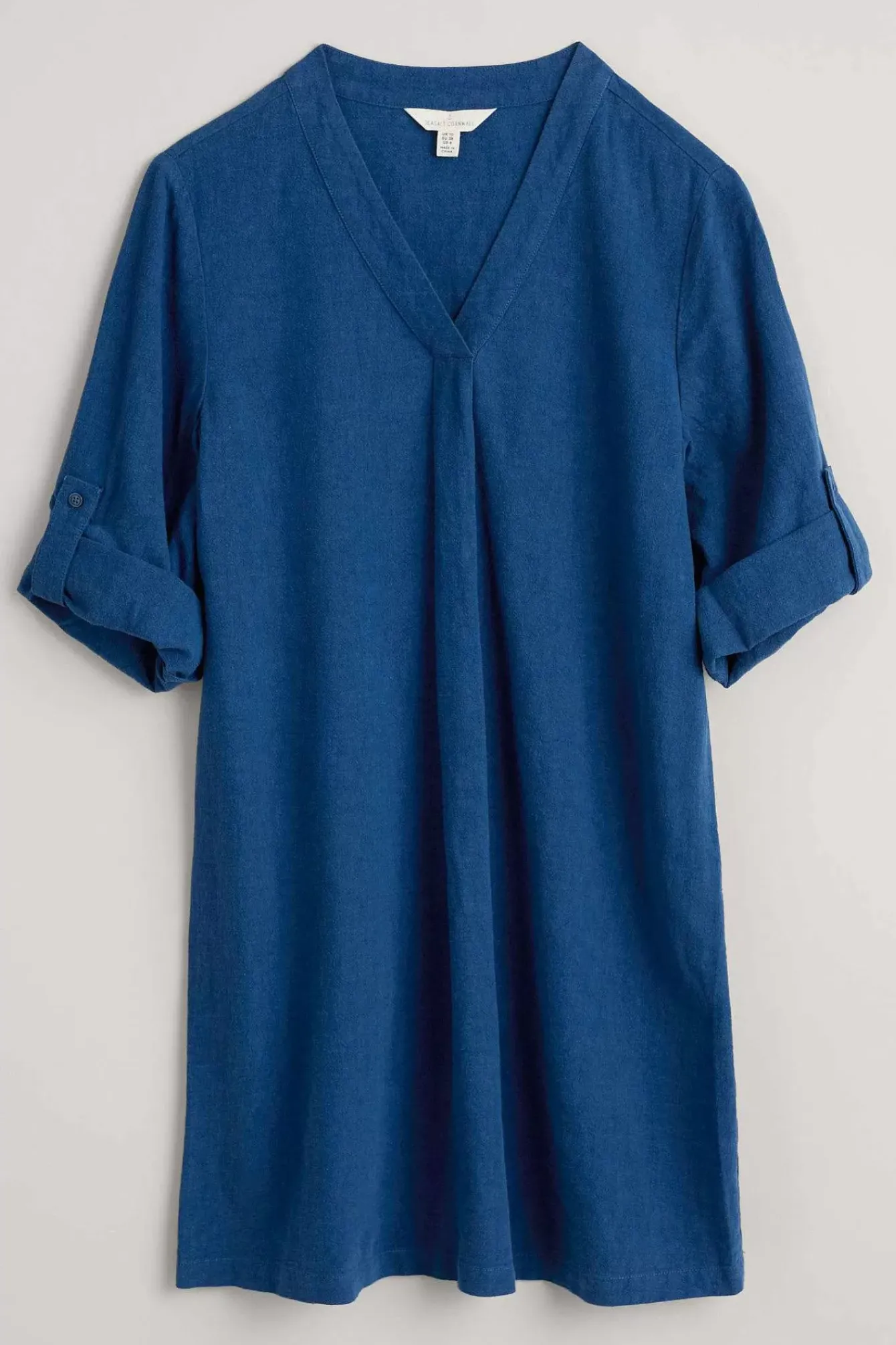 Seasalt Cornwall Tunics<Brittlestar V-Neck Linen Blend Tunic Marine