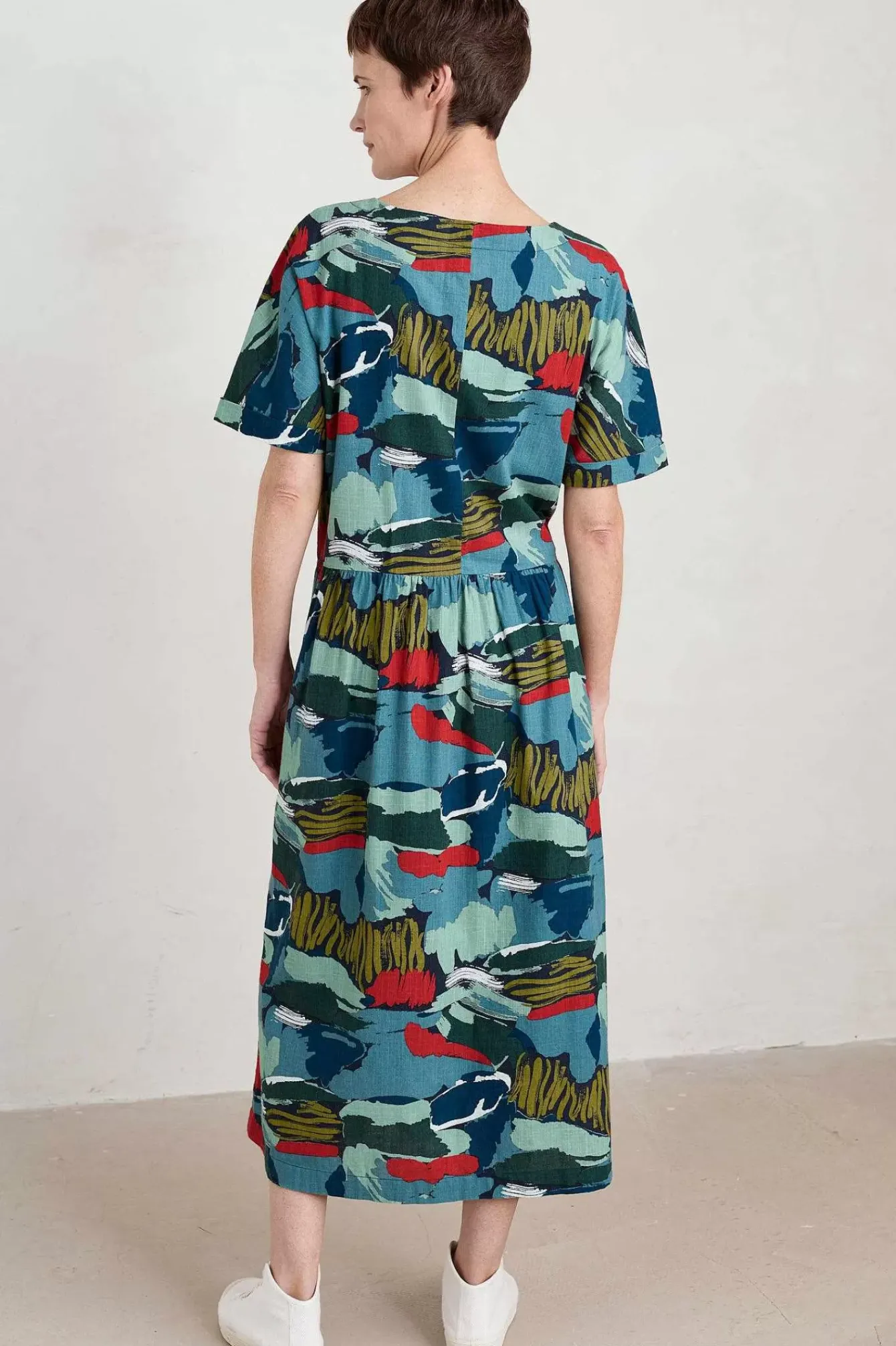 Seasalt Cornwall Dresses<Brouse Organic Cotton Dress (Gots) Painted Marsh Maritime