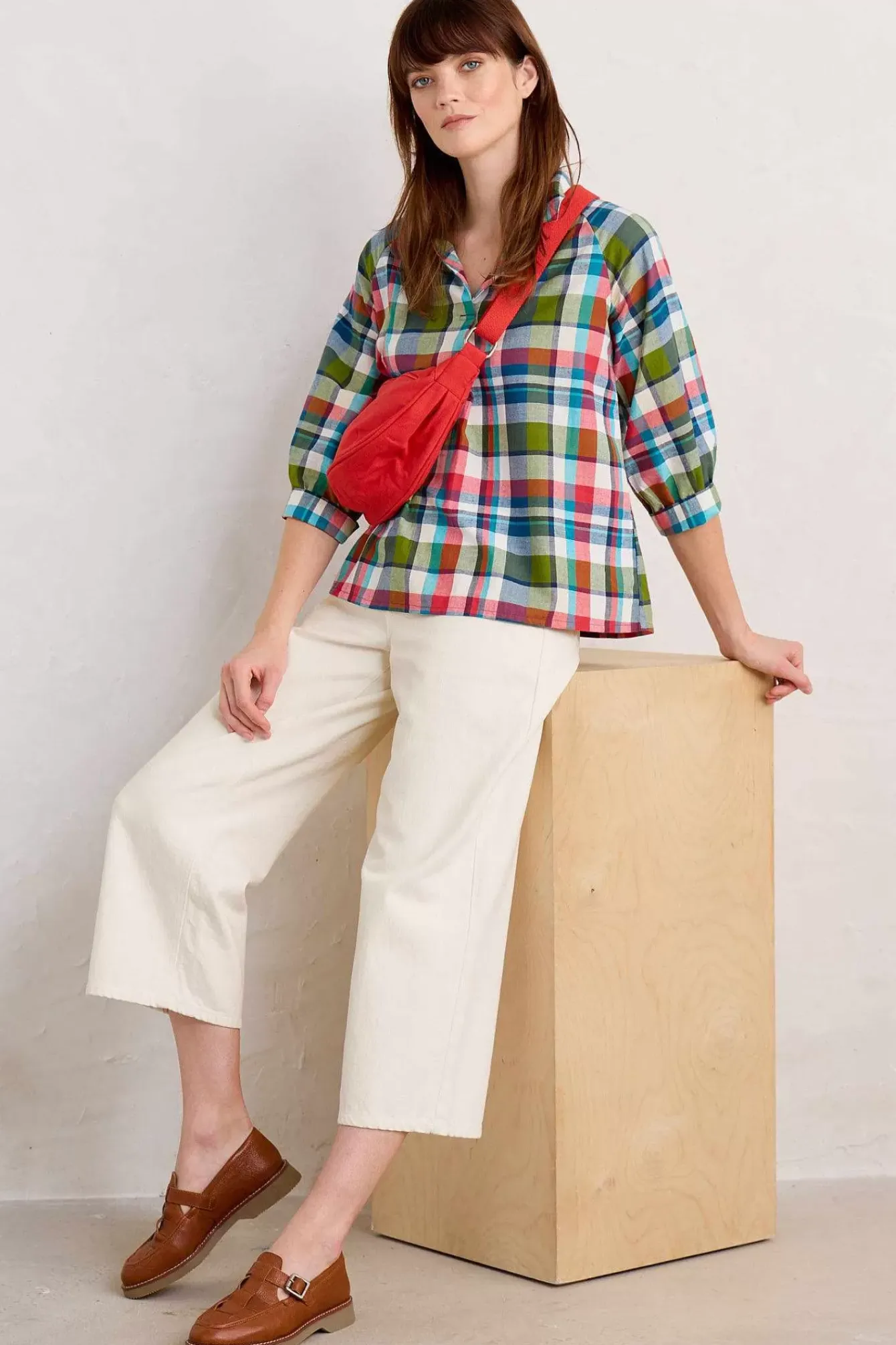 Seasalt Cornwall Tops<Bryn Checked Top Florabunda Multi