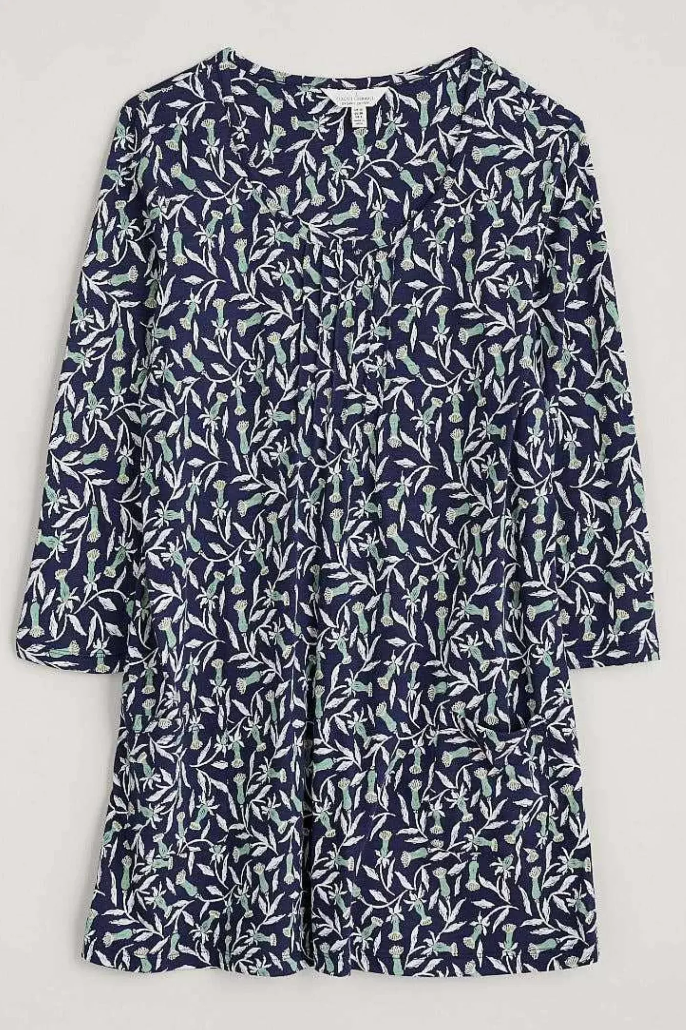 Seasalt Cornwall Tunics<Busy Lizzy 3/4 Sleeve Slub Jersey Tunic Seedhead Vine Maritime