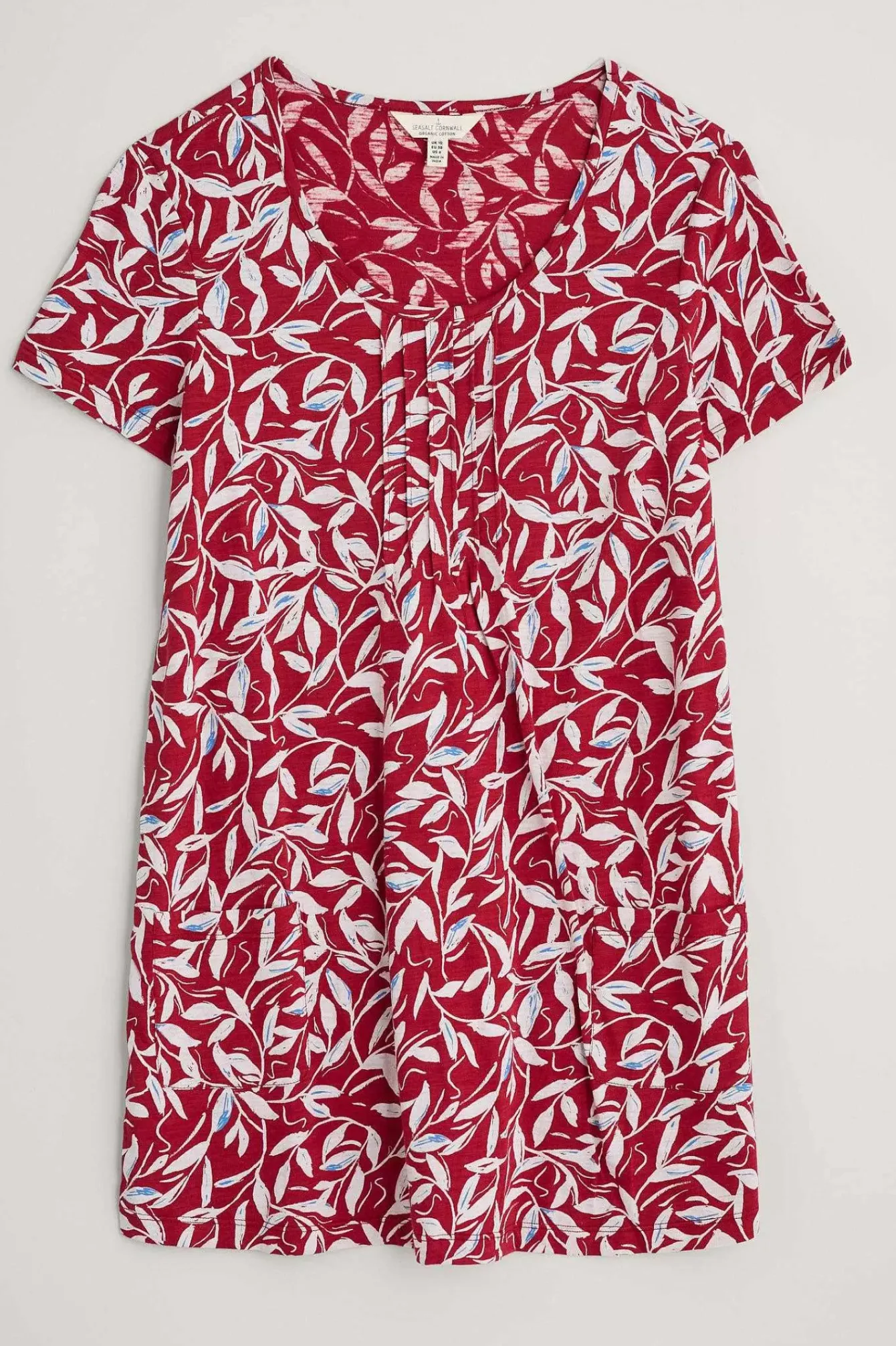 Seasalt Cornwall Tunics<Busy Lizzy Short Sleeve Tunic Waterway Leaves Rudder