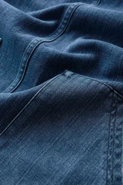 Seasalt Cornwall Dresses<Calican Denim Pinafore Dress Mid Wash Grain