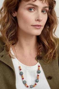 Seasalt Cornwall Jewellery<Canna Ceramic Bead Necklace Daffodil Tomato
