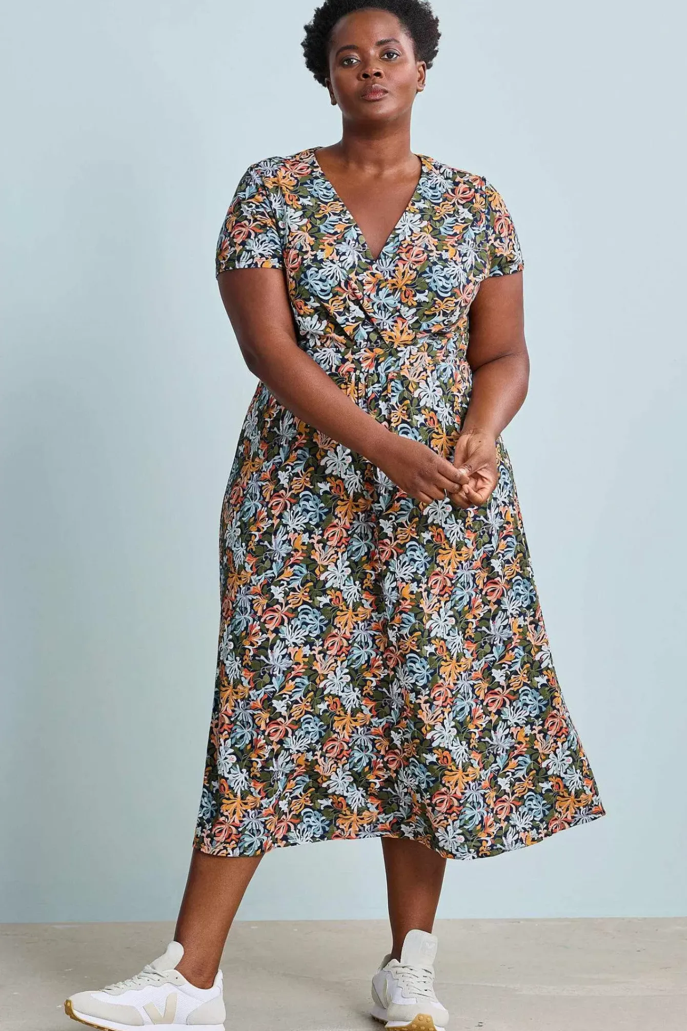 Seasalt Cornwall Dresses<Chapelle Jersey Dress (Gots) Honeysuckles Maritime