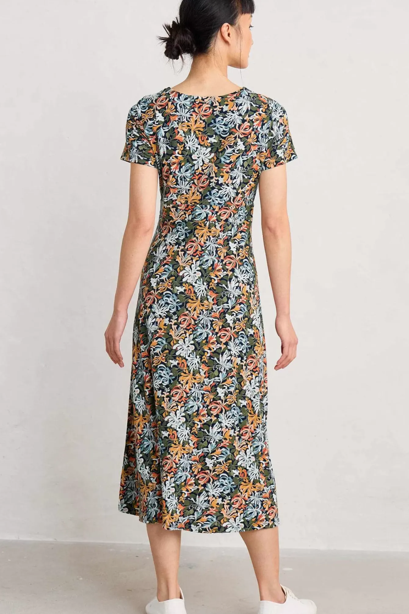 Seasalt Cornwall Dresses<Chapelle Jersey Dress (Gots) Honeysuckles Maritime