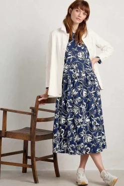Seasalt Cornwall Dresses<Cladonia Long Sleeve Jersey Dress Cyclamen Marine Maritime