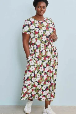 Seasalt Cornwall Dresses<Cladonia Short Sleeve Jersey Dress Coastal Bloom Maritime