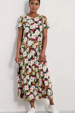 Seasalt Cornwall Dresses<Cladonia Short Sleeve Jersey Dress Coastal Bloom Maritime