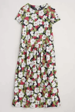 Seasalt Cornwall Dresses<Cladonia Short Sleeve Jersey Dress Coastal Bloom Maritime