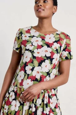 Seasalt Cornwall Dresses<Cladonia Short Sleeve Jersey Dress Coastal Bloom Maritime