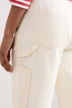 Seasalt Cornwall Trousers & Shorts<Cliff Picnic Straight Leg Jeans Ecru Twill Slub