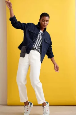 Seasalt Cornwall Trousers & Shorts<Cliff Picnic Straight Leg Jeans Ecru Twill Slub
