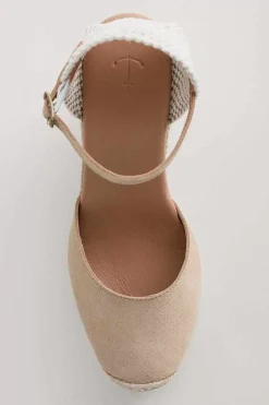 Seasalt Cornwall Shoes<Cloud Bloom Wedge Espadrilles Pale Tan