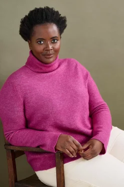 Seasalt Cornwall Knitwear<Cloud Chasing Roll Neck Jumper Crocus