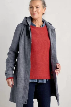 Seasalt Cornwall Coats & Jackets<Cloudburst Waterproof Mac Light Wash Wave