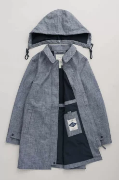Seasalt Cornwall Coats & Jackets<Cloudburst Waterproof Mac Light Wash Wave