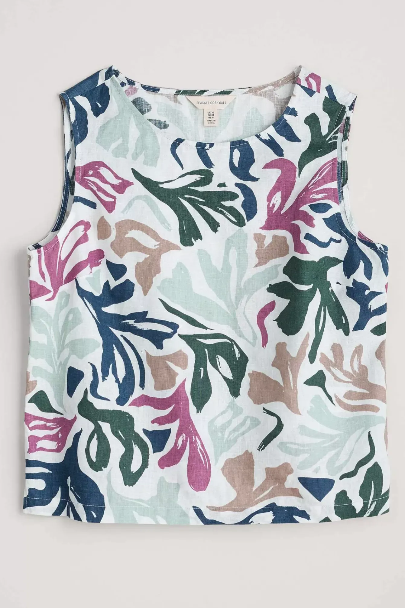 Seasalt Cornwall Tops<Colour Study Top Sea Frond Chalk