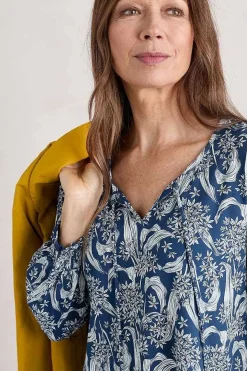 Seasalt Cornwall Tunics<Composition Organic Cotton Jersey Tunic (Gots) Woodland Garlic Marine Chalk