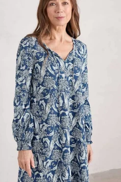 Seasalt Cornwall Tunics<Composition Organic Cotton Jersey Tunic (Gots) Woodland Garlic Marine Chalk