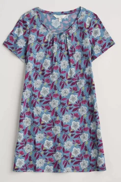 Seasalt Cornwall Tunics<Countryside Jersey Tunic Stone Flower Saltwater