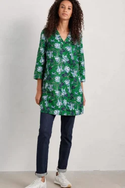 Seasalt Cornwall Tunics<Curves Flow Ramie Tunic Cyclamen Island