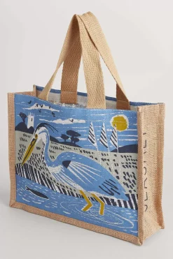 Seasalt Cornwall Bags<Cute Jute Bag Marazion Heron Clear Sky