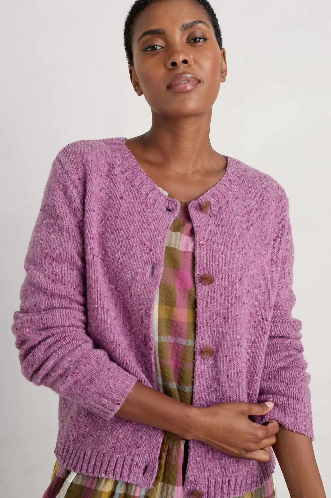 Seasalt Cornwall Knitwear<Dawson Pick Merino-Rich Cardigan Buddleia