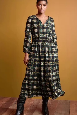 Seasalt Cornwall Dresses<Dearling Tiered Dress Folky Quilt Onyx