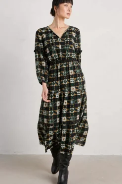 Seasalt Cornwall Dresses<Dearling Tiered Dress Folky Quilt Onyx