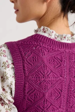 Seasalt Cornwall Knitwear<Doe Path Knitted Vest Cordial