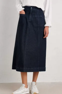 Seasalt Cornwall Skirts<Dusk Journey Skirt Inkwell Overdye Tide