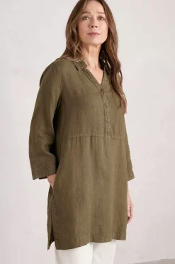 Seasalt Cornwall Tunics<Early Sun Linen Tunic Laurel