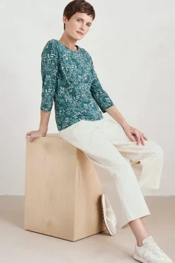Seasalt Cornwall Tops<Easel 3/4 Sleeve Top Flowing Reeds Wreckage