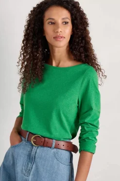 Seasalt Cornwall Tops<Easel Long Sleeve Jersey Top (Gots) Island