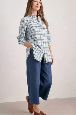 Seasalt Cornwall Tops<Ebb Tide Check Shirt Clover Blue Fog