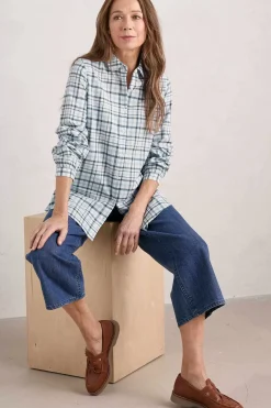 Seasalt Cornwall Tops<Ebb Tide Check Shirt Clover Blue Fog